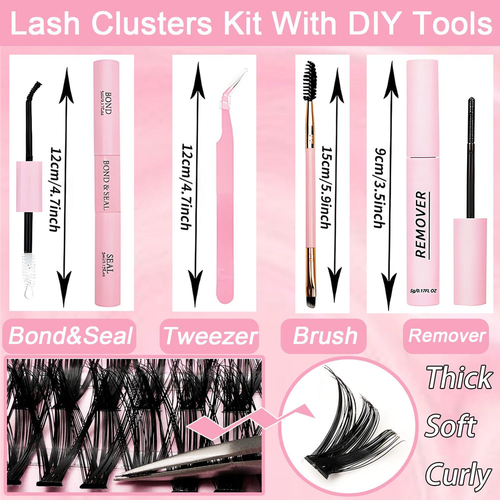 OLLAVO fluffy lashes 9-16mm lashes for natural-looking volume