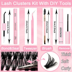 OLLAVO fluffy lashes 9-16mm lashes for natural-looking volume