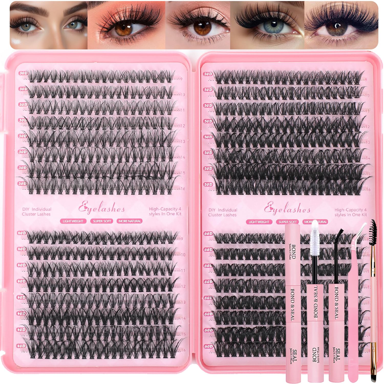 OLLAVO lash clusters kit packaging ready for at-home DIY lash projects