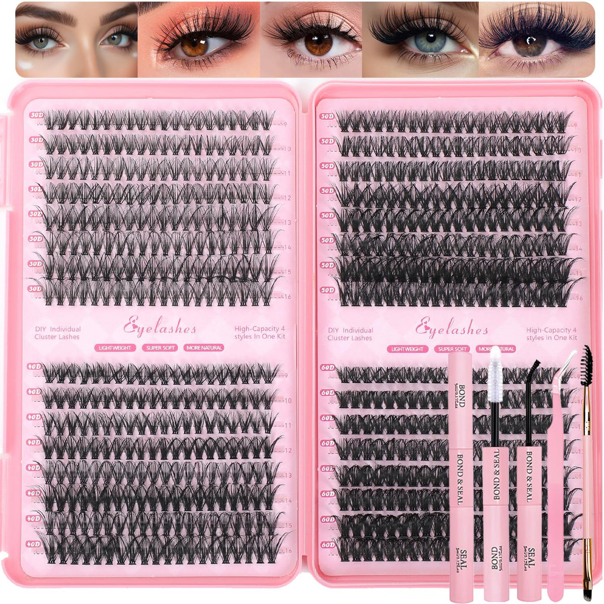 OLLAVO lash clusters kit packaging ready for at-home DIY lash projects