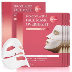 OLLM Korean Overnight Collagen Mask close-up showing rich hydration for plump, rested skin.