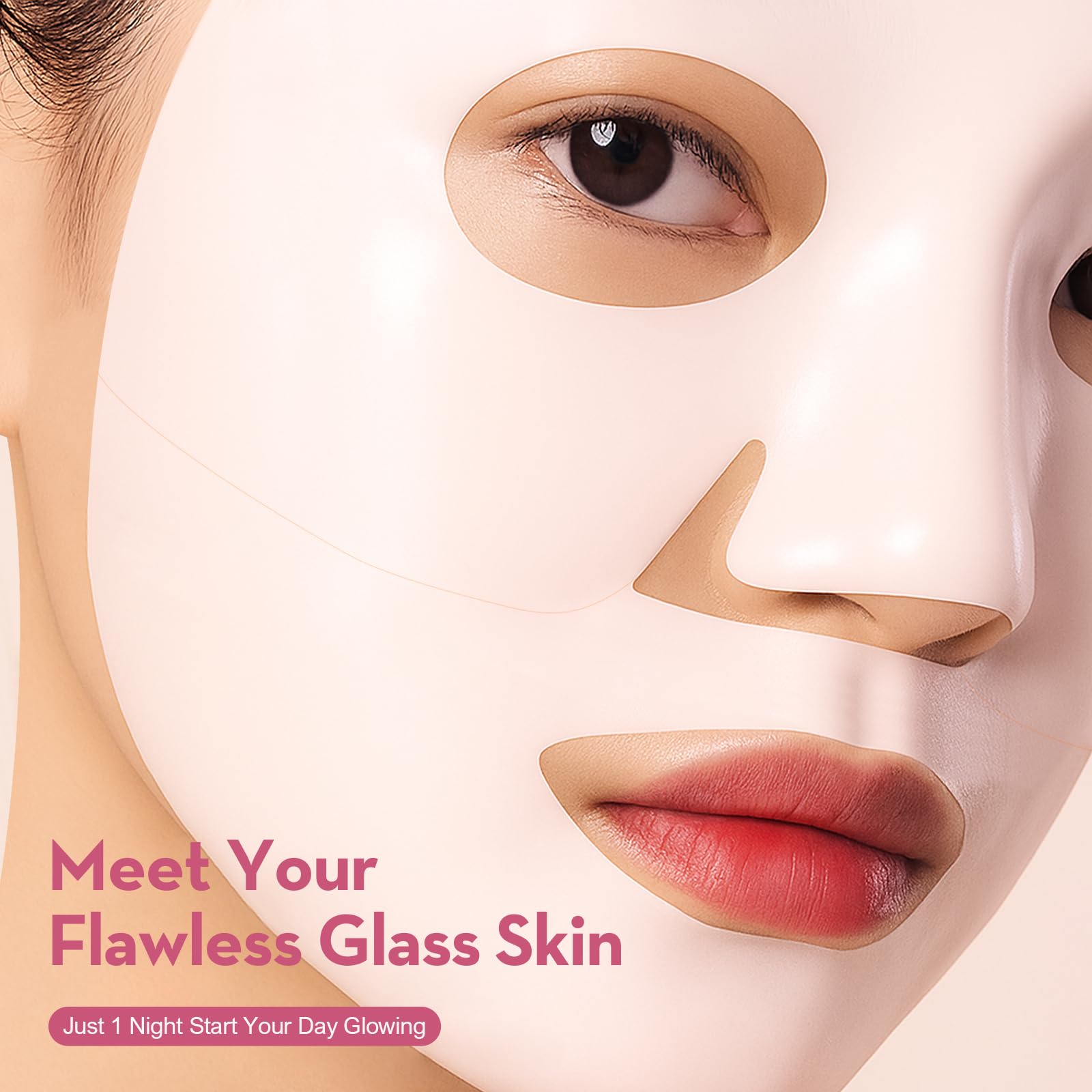 OLLM overnight collagen mask in night routine giving glow upon awakening.