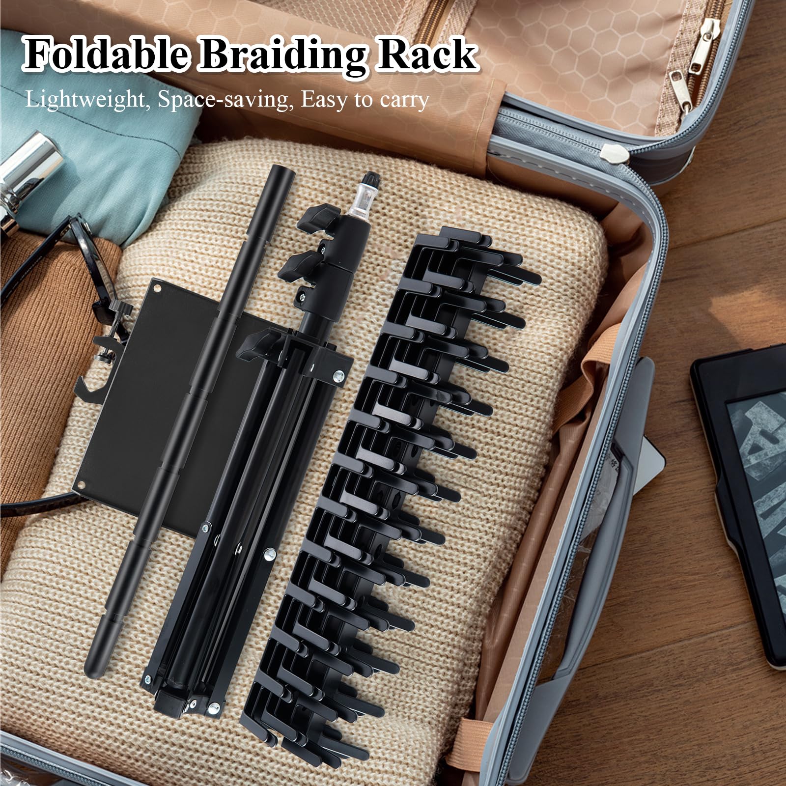 OLMRJKD braiding tools included, two combs and six clips boost braiding efficiency.