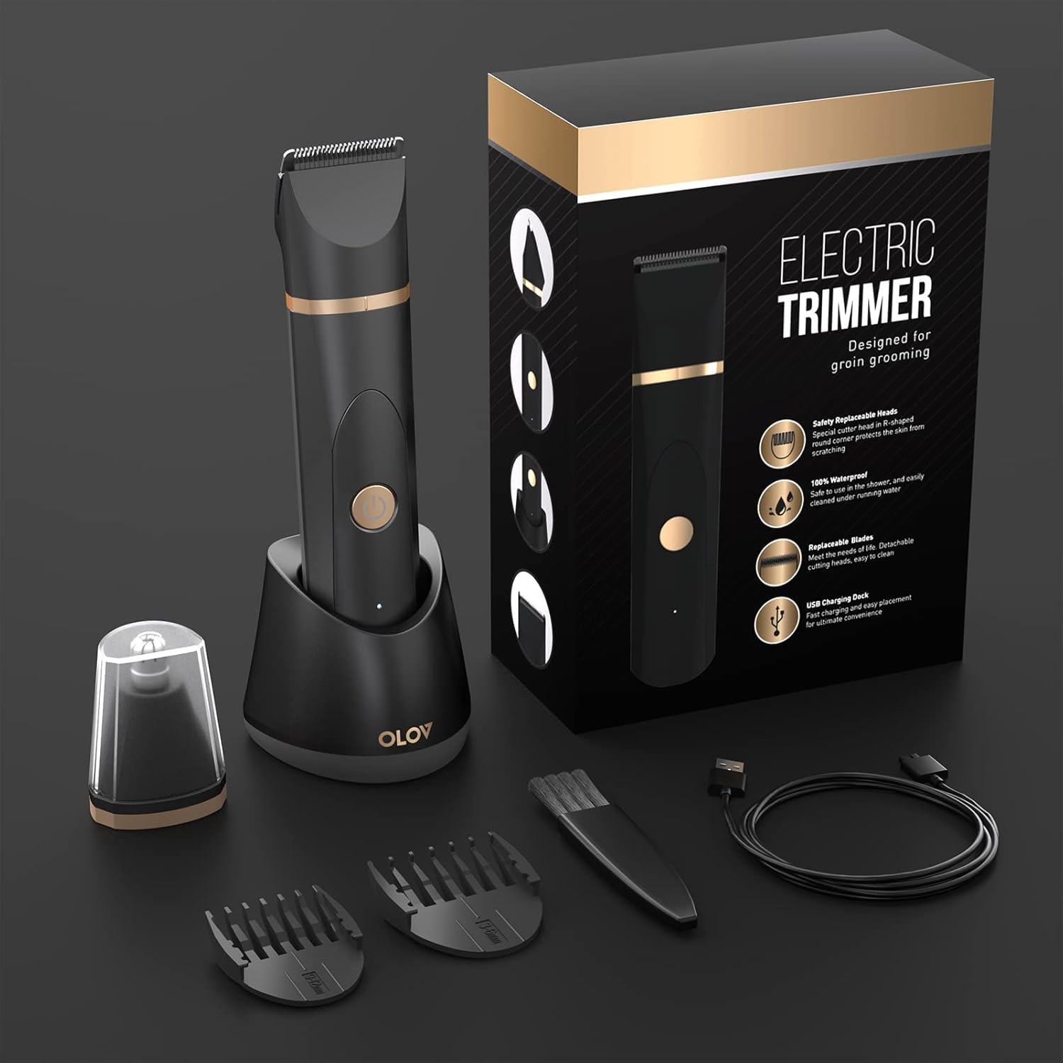 OLOV bikini trimmer in use offers below-the-waist versatility.