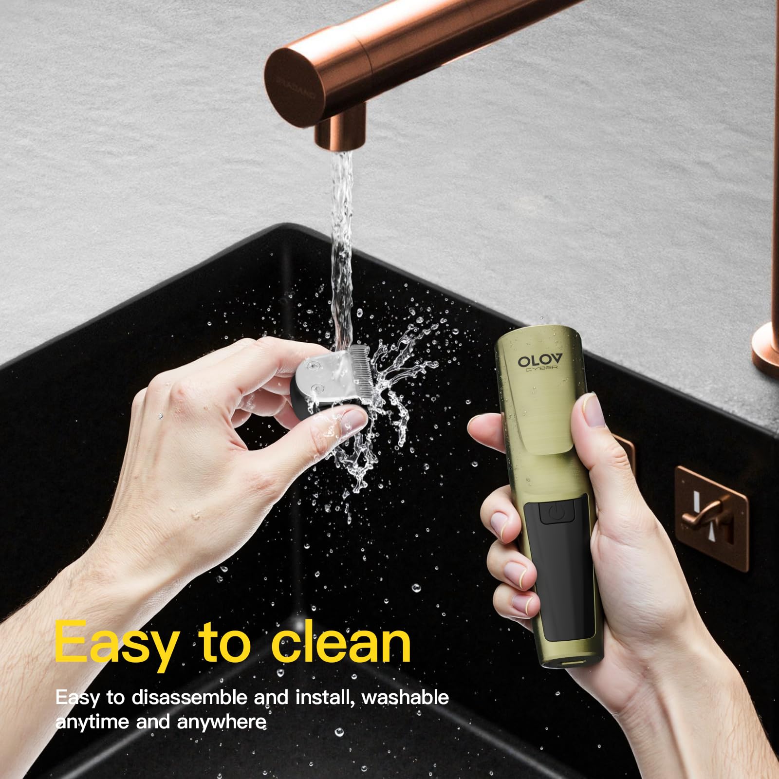 OLOV CYBER nose/ear trimmer for hygienic grooming detail