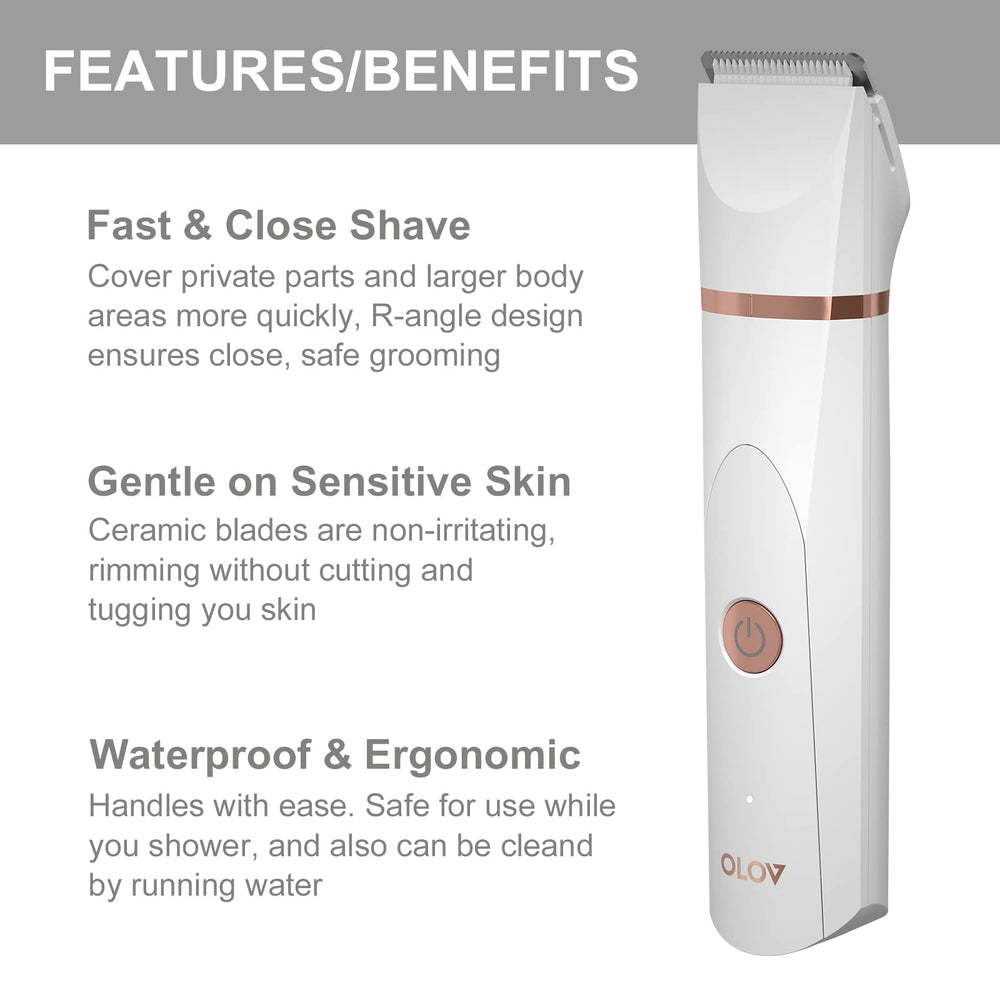 olov easy-clean hygiene-trimmer with waterproof design for simple cleanup.