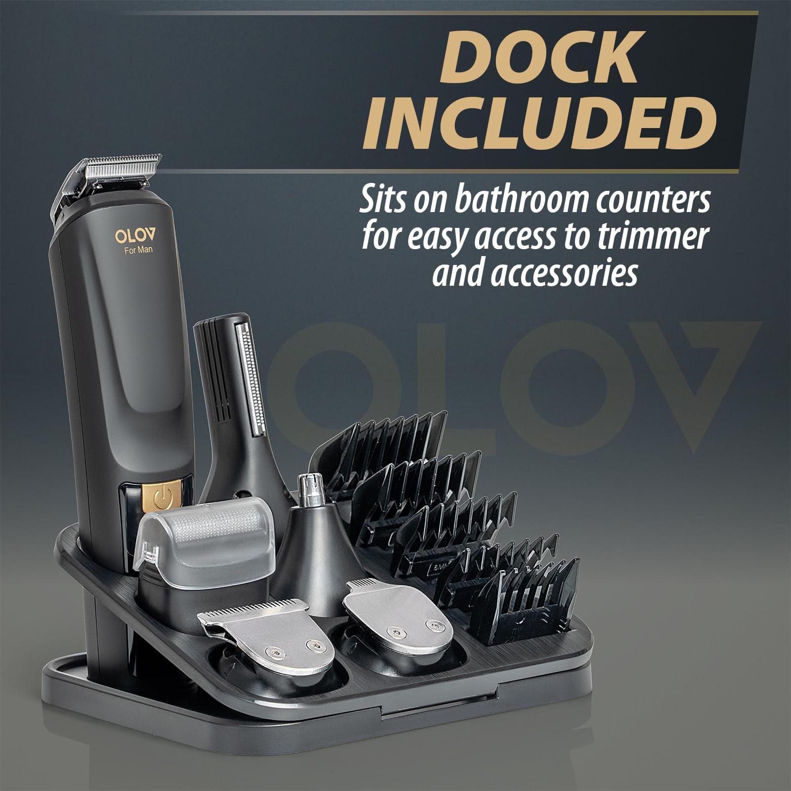 OLOV For Man body and face trimming head for versatile styling and maintenance
