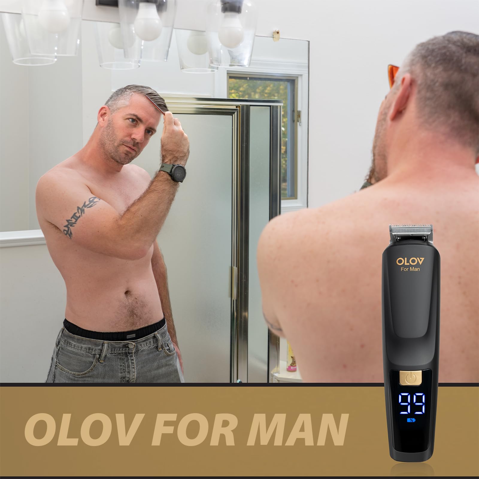 OLOV FOR MAN packaging and user guide for easy setup