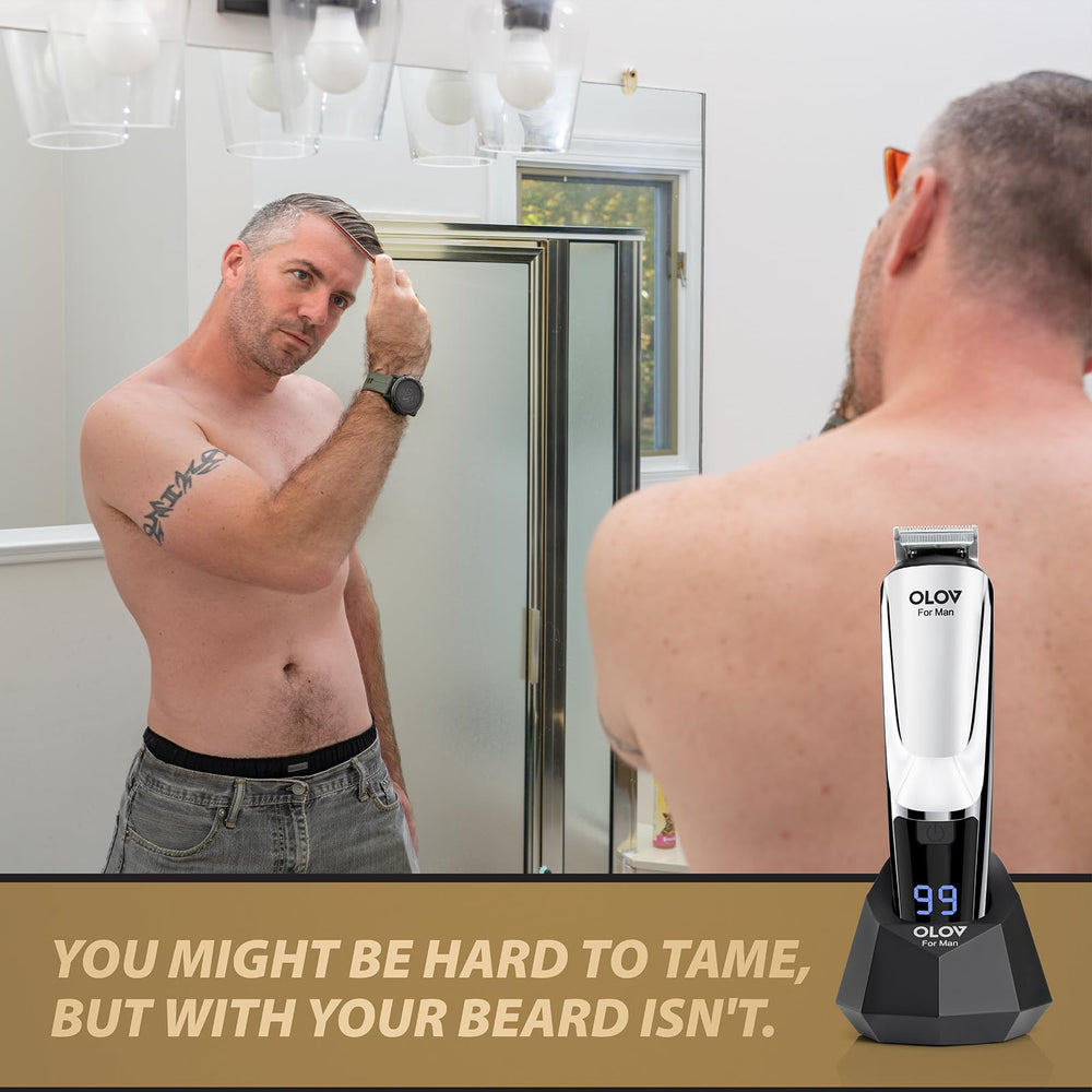 OLOV For Man silver finish adds premium look to grooming