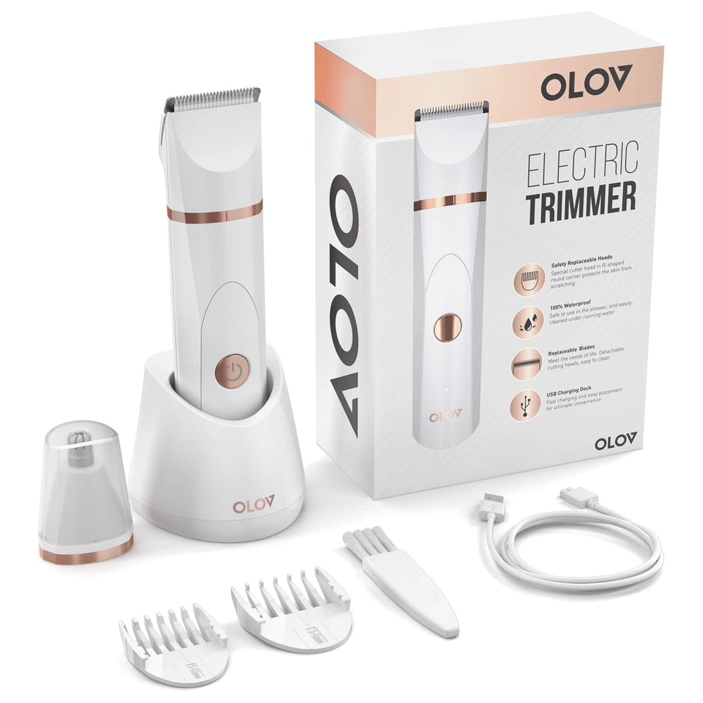 olov groin trimmer men close-up showing safe tug-free trimming.