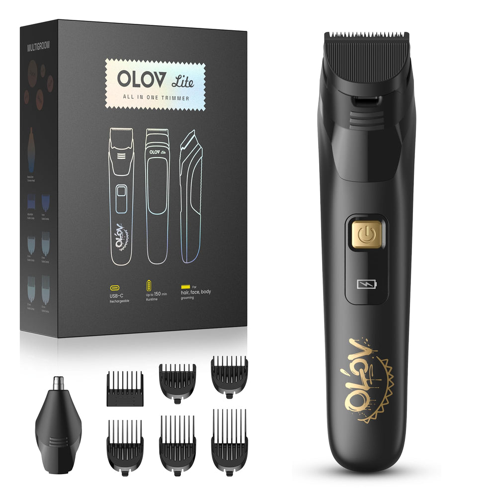OLOV LITE beard-trimmer-front-view for precise grooming on the go.