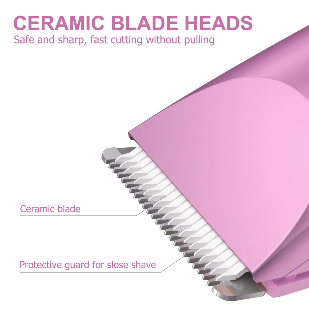 OLOV pink waterproof trimmer ideal for shower use and easy cleanup