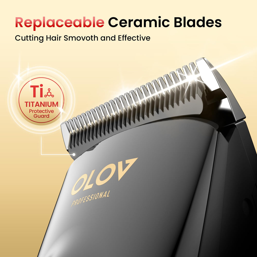 OLOV PROFESSIONAL featuring 2-speed motor for thick and fine hair adjustments.