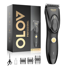 OLOV PROFESSIONAL hair clippers cordless design enables easy at-home grooming on the go.