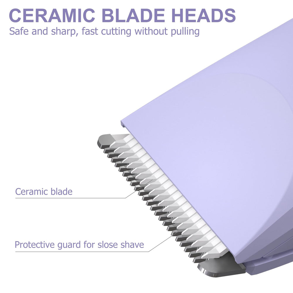 OLOV replaceable ceramic blade head demonstrates long-lasting gentle trimming.