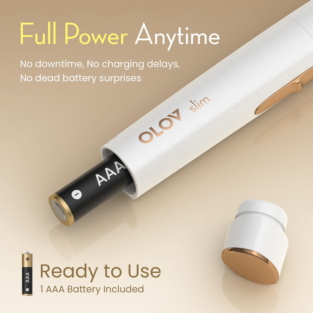 OLOV slim easy-clean removable head rinsed under running water