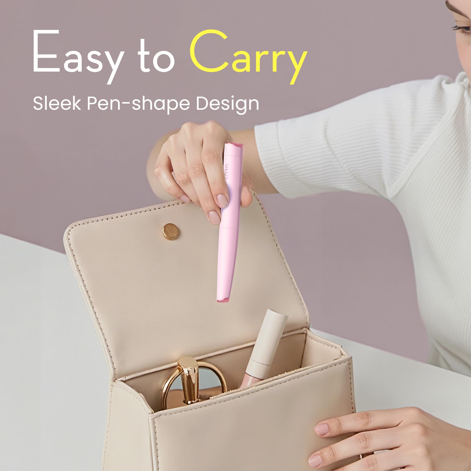OLOV Slim Facial Hair Removal product display highlighting its sleek and stylish design.