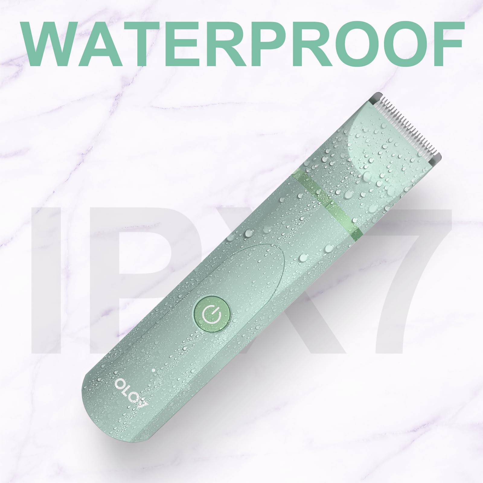 OLOV waterproof hygiene razor in shower for quick cleanups