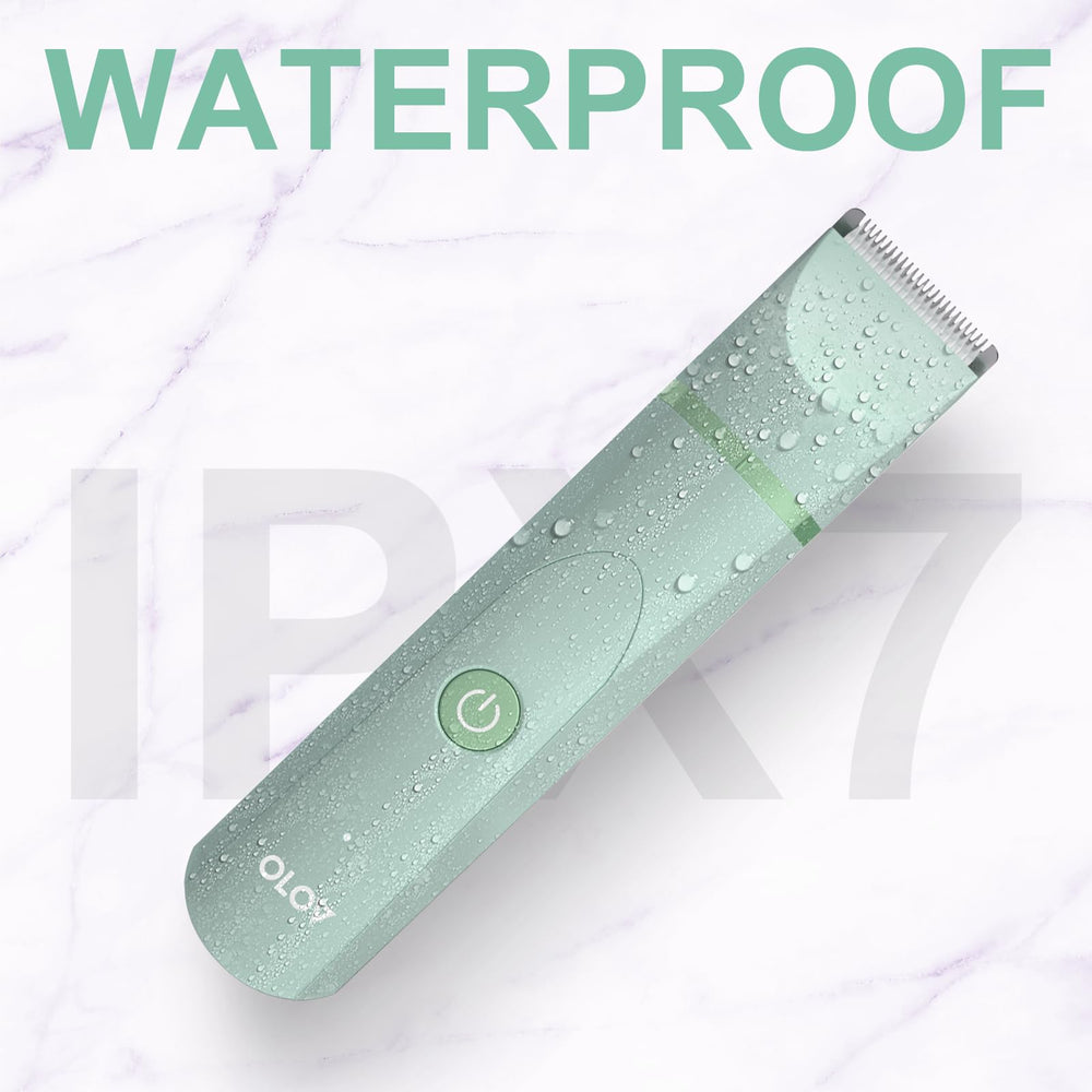 OLOV waterproof hygiene razor in shower for quick cleanups
