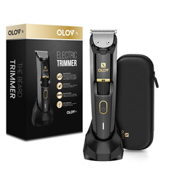 OLOV X beard trimmer with precision dial for customizable length settings.