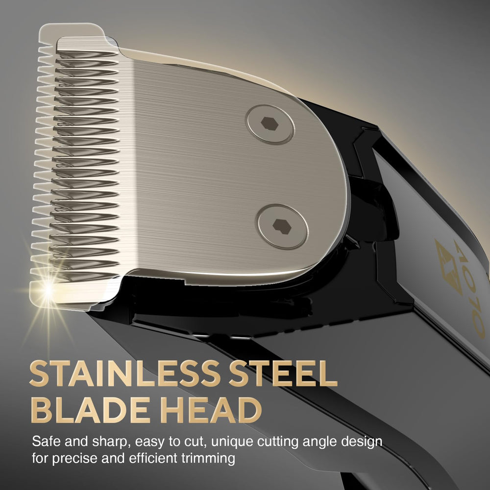 OLOV X USB recharge dock keeps your trimmer powered and ready.