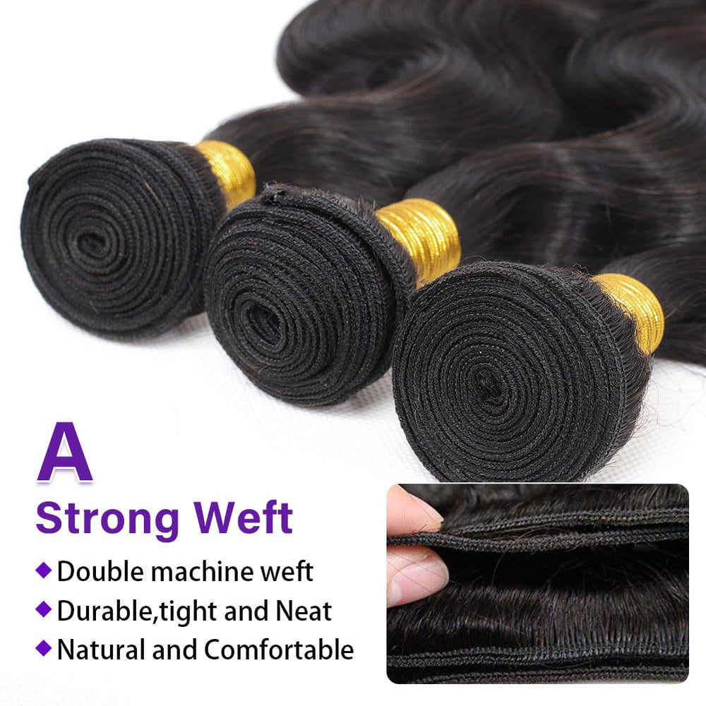 Olsmkis Brazilian virgin hair bundles 20 inch body wave for long voluminous look