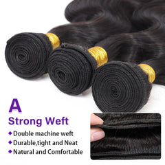 Olsmkis Brazilian virgin hair bundles 20 inch body wave for long voluminous look