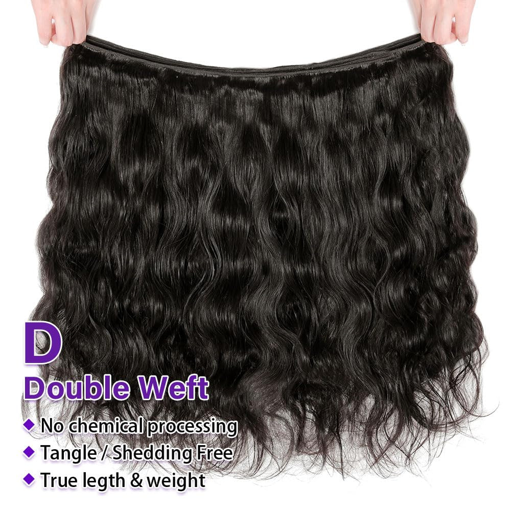 Olsmkis double weft body wave bundle for smooth, secure installation