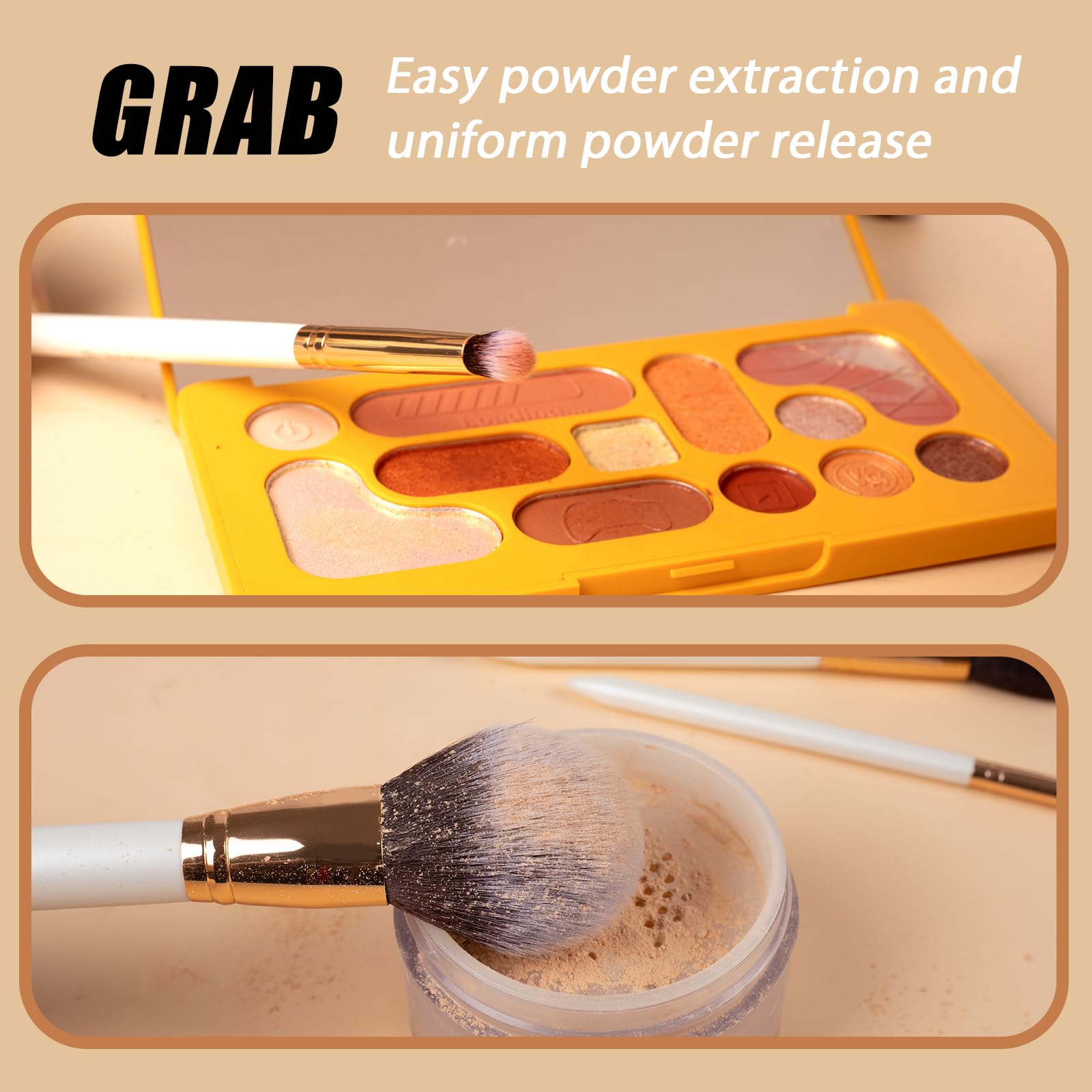 OMANIAC Makeup Brush Set ergonomic design supports comfortable, long-use sessions.