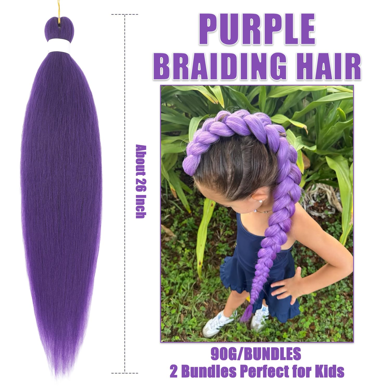 Ombrmal KPOP Demon Hunters Rumi hair with yaki texture for smoother braiding.