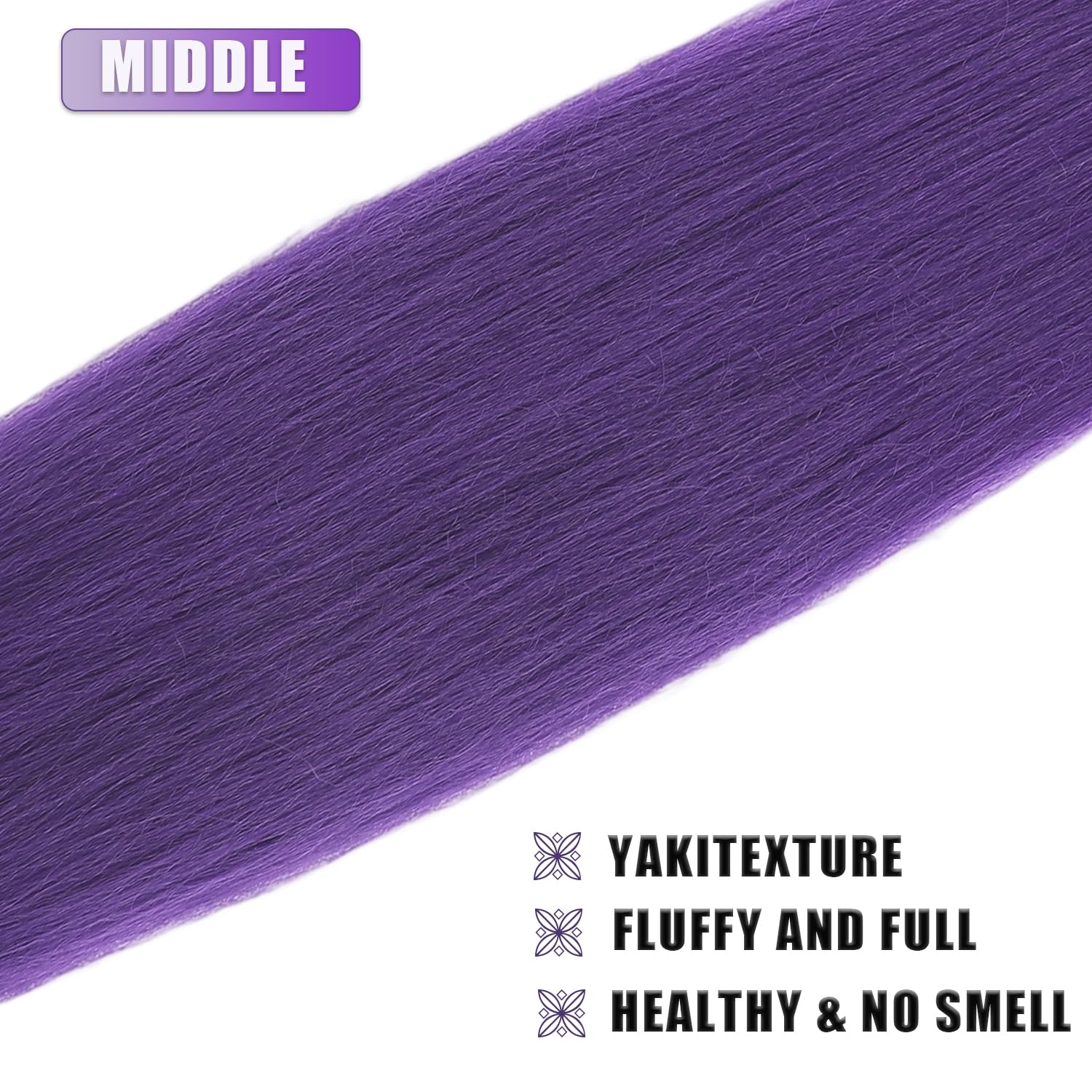 Ombrmal lightweight purple braiding hair easy to separate and install.