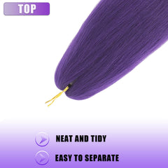 Ombrmal purple braiding hair 48 inches long for dramatic, full-length styles.
