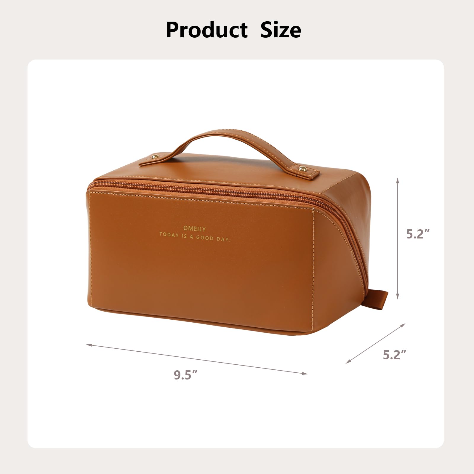 Omeily vanity organizer with handles is portable for daily carry.
