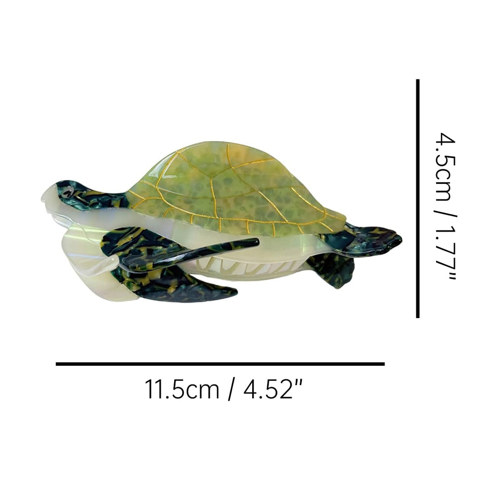OMG Decor acetate hair clip closeup in green showing glossy durability.