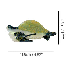 OMG Decor acetate hair clip closeup in green showing glossy durability.