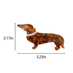 OMG Decor Dachshund hair clip with durable spring demonstrates long-lasting grip for everyday wear.