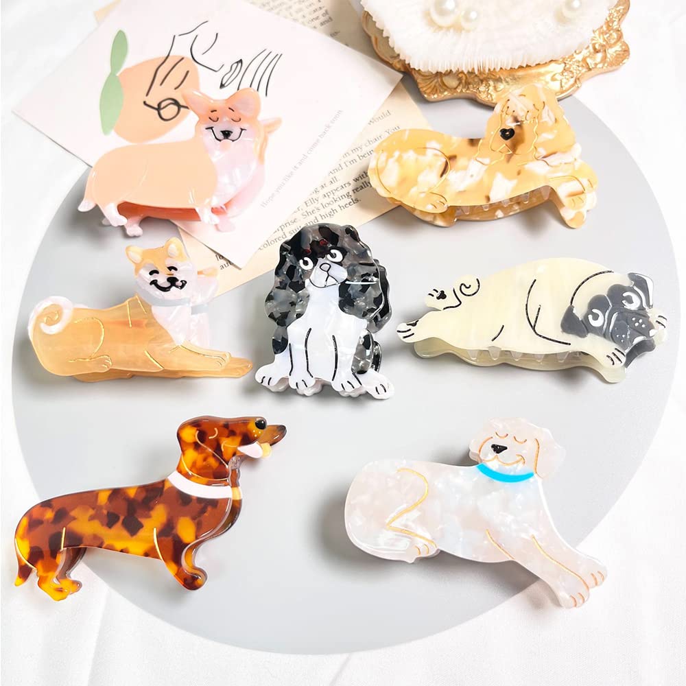 OMG Decor Dachshund hair clip on thick hair for secure hold.