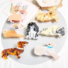 OMG Decor Dachshund hair clip on thick hair for secure hold.