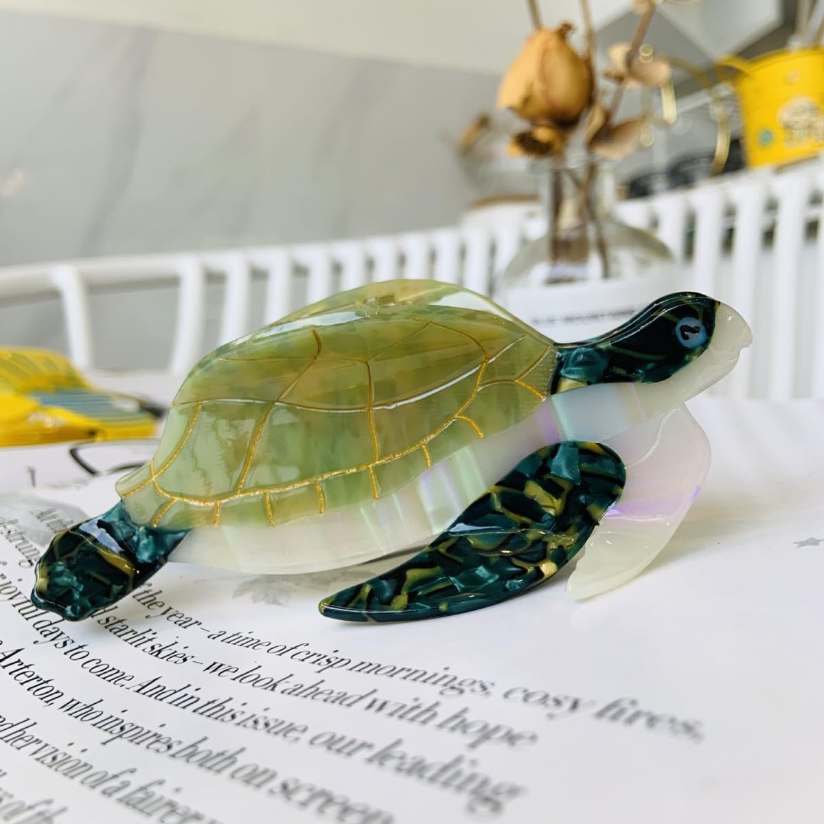 OMG Decor gift-ready hair clip in green, thoughtful present.
