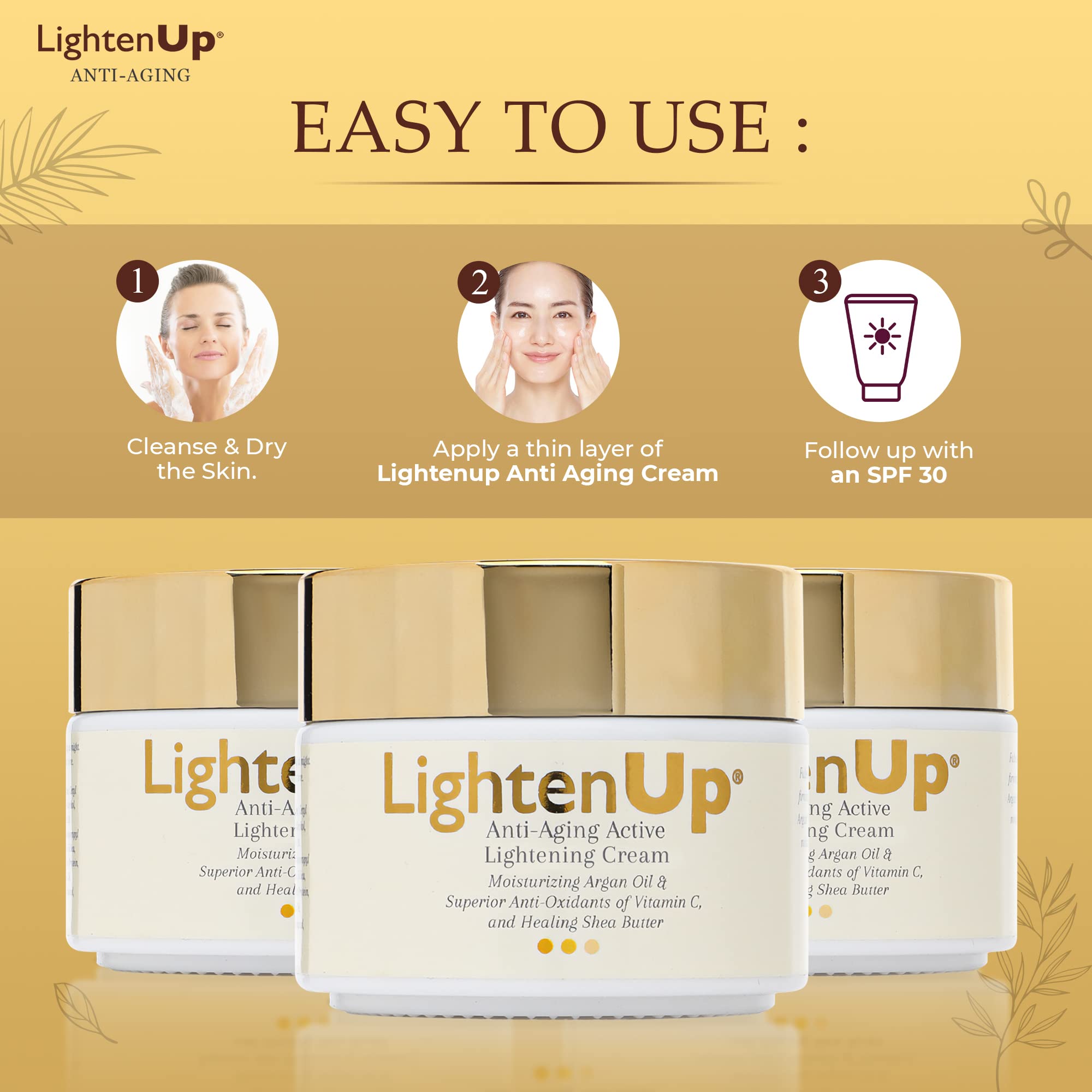 OMIC Lighten-Up body-application showcase on arms and hands.