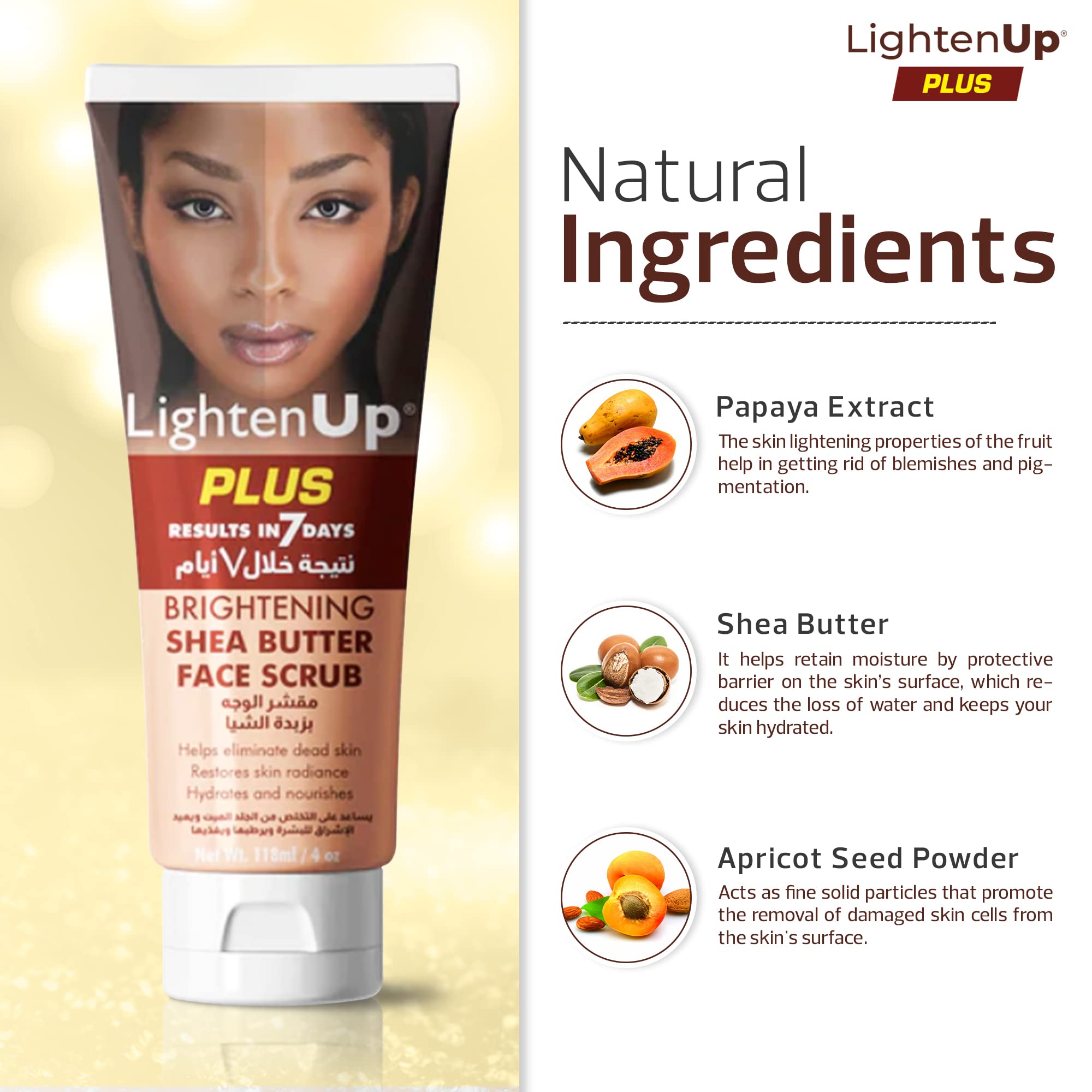 OMIC Lighten-Up Brightening Face Wash pump application for easy daily cleansing