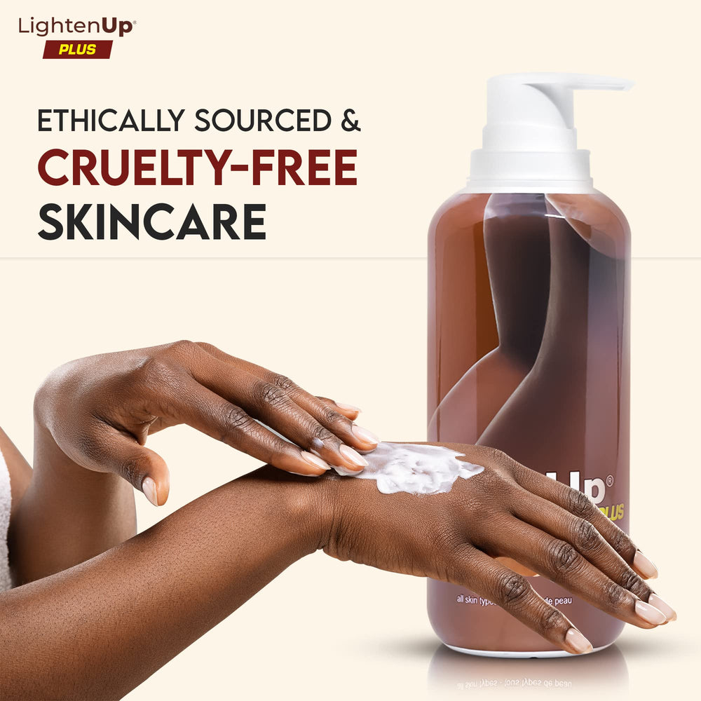 OMIC Lighten-Up lotion moisture glow for softer elbows and knees.