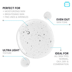 OMIC Tranexamic Serum texture swirl shows silky formula for comfortable layering