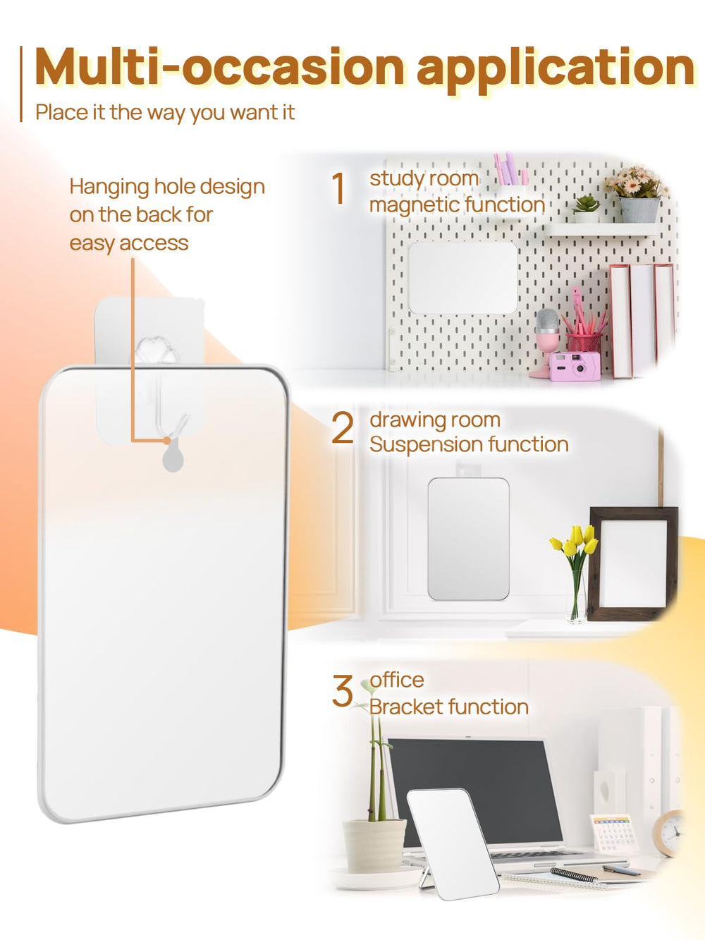 OMIRO makeup mirror magnetic-points-accessory-ready supports customizable vanity with add-ons.
