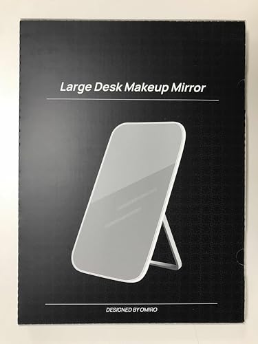 OMIRO makeup mirror white-finish complements décor while delivering crisp lighting cues.