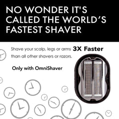 OmniShaver stropping-edge-process polishes blade for sharpness