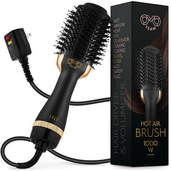 OMOteam professional blowout dryer brush front view for fast, even drying and styling.