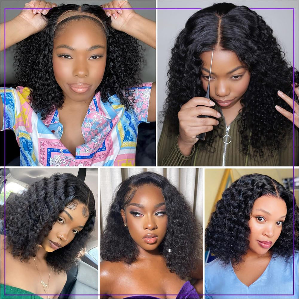Omswet pre-plucked 14-inch bob for ready-to-wear and natural hairline.