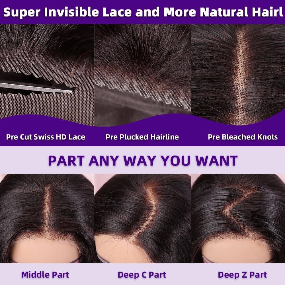 omswet Wear and Go Bob Wig adjustable straps and two combs for secure fit