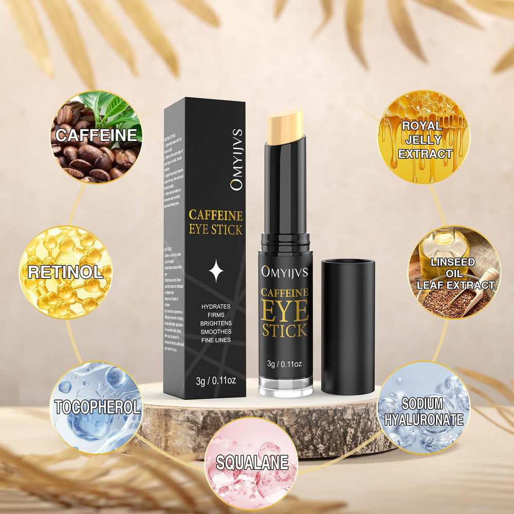 OMYIJVS Caffeine Eye Stick ingredients include caffeine and hyaluronic acid